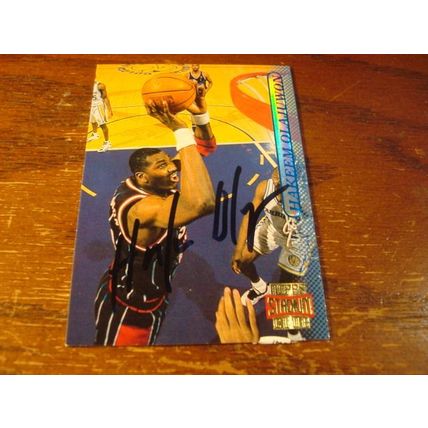 1997 Stadium Club. Autograph Card, HAKEEM OLAJUWON, w/COA, Rockets