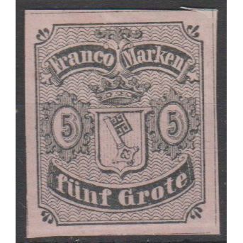 Mi: I I MH 1856 Cat € 30 Bremen not issued