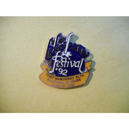 Suncor OSG Lapel Pin,Canada Oil & Gas,Fort McMurray Alberta Blueberry Festival