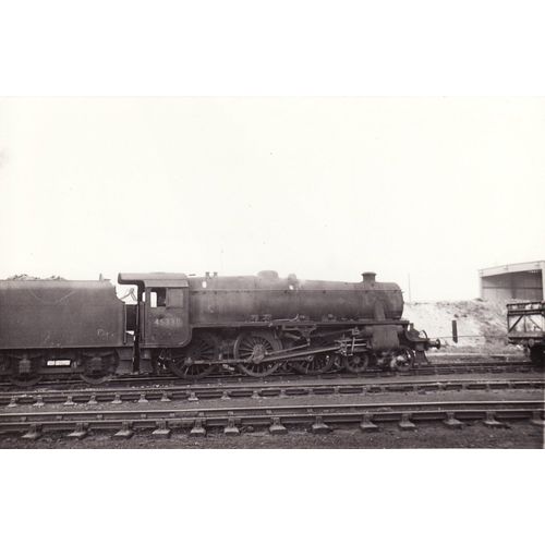 Railway Photo LMS Black 5 45330 Heaton Mersey Shed 1965 Stanier 4-6-0 Loco MPD