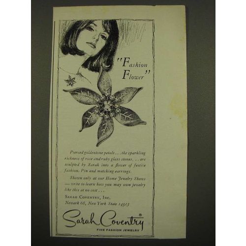 1967 Sarah Coventry Jewelry Ad - Fashion Flower