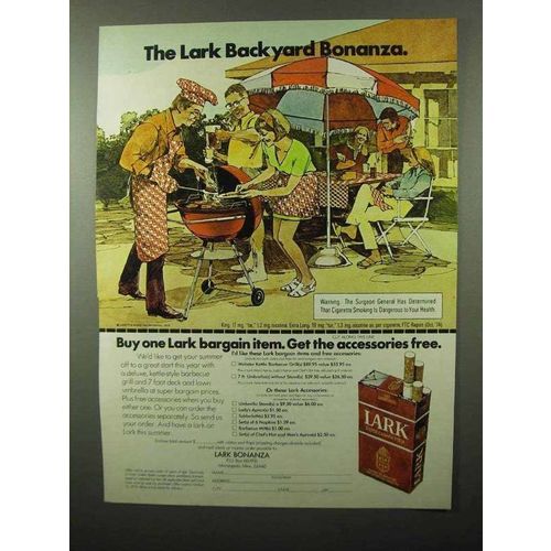 1975 Lark Cigarettes Ad - Backyard Bonanza