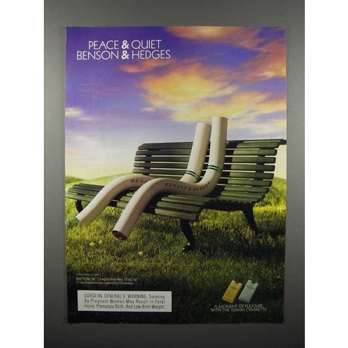 1998 Benson & Hedges Cigarette Ad - Peace & Quiet