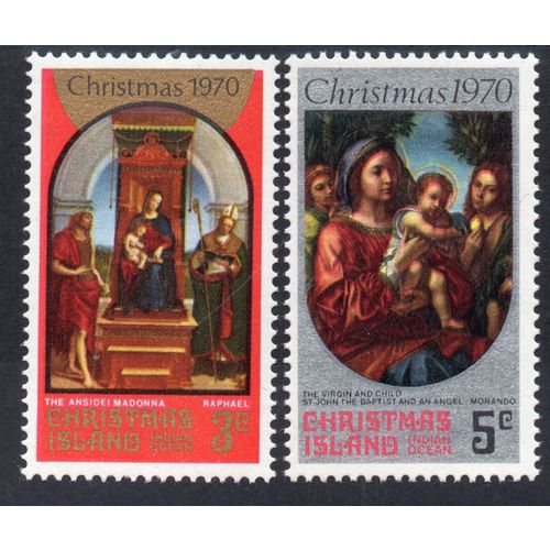 Christmas Island Sg33 - sg34 1970 Xmas set mint never hinged (G243)