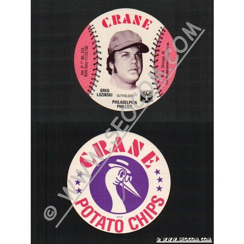 Sport Baseball Discs Name: Luzinski, Greg Outfielder Philadelphia Phillies~461