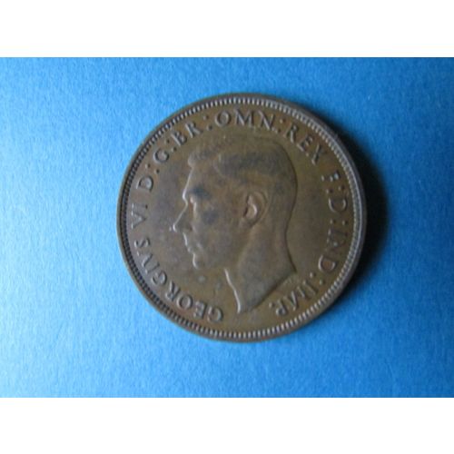 1938 GEORGE VI ONE PENNY FREE POST. J