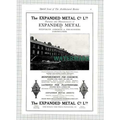 X1933) The Expanded Metal Co Ltd Westminster / Carron Company - 1911 Advert
