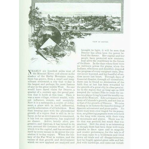 The City of Denver 1888. by Edwards Roberts-1 to 8 lots of 10 copies
