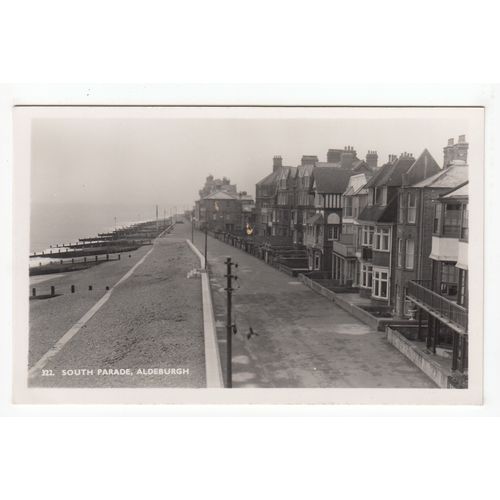 South Parade Aldeburgh Postcard RP Suffolk
