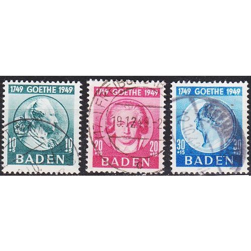 GERMANY Alliiert Franz. Zone [Baden] MiNr 0047-49 ( O/used ) [01] geprüft
