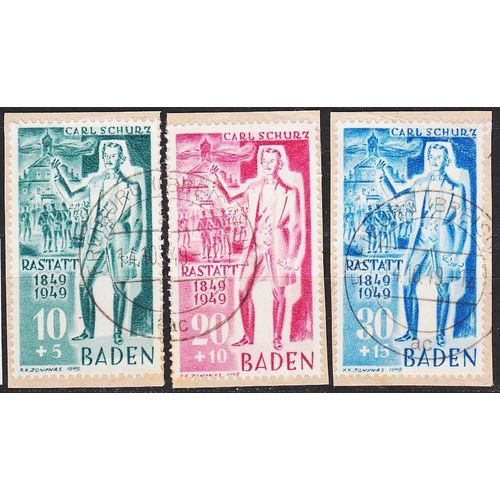 GERMANY Alliiert Franz. Zone [Baden] MiNr 0050-52 I ( O/used ) [01] geprüft