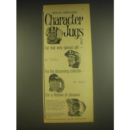 1963 Royal Doulton Character Jugs Advertisement - The Falconer, Long John Silver