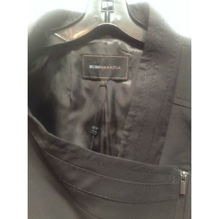 BCBG MAXAZRIA BLACK BOXY SMART JACKET LARGE RET £216 BNWT