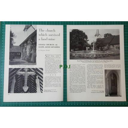 Stock Essex Church Land Mine Marjorie Hennis - 1966 Article