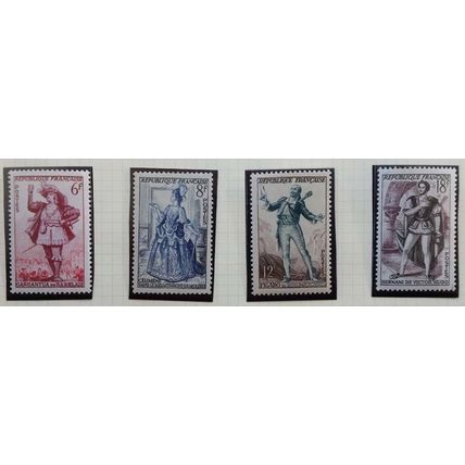 FRANCE: 1953-55 National Industries Literary Figures: SG1162/1170 MNH & MH