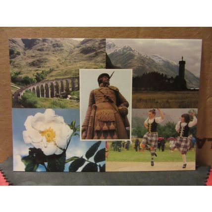 multiview, GLENFINNAN, LOCHABER, SCOTLAND unused postcard J. Arthur Dixon =