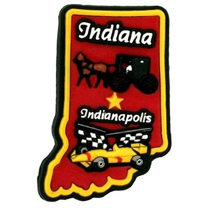 Indiana Indianapolis Multi Color Fridge Magnet