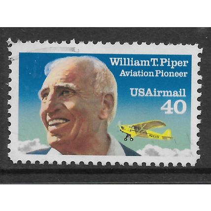 USA 1991 AVIATION PIONEERS 40c WILLIAM PIPER SG A 2576 FINE USED