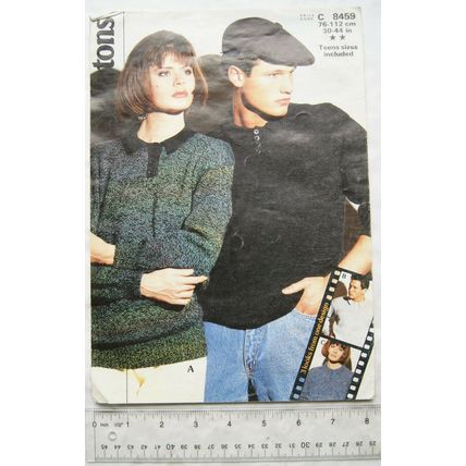 1986 Patons 8459 shirt style sweater DK