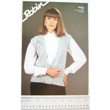 Vintage: Robin 15015 waistcoat, 4 ply, 71-107 cm, 28-42 inches