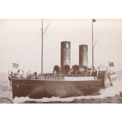 SS Prince Of Wales Ship At Full Speed Isle Of Man Real Photo Postcard