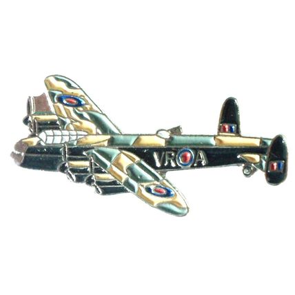 Gift Boxed WW2 Lancaster RAF Bomber Aircraft Metal Keyring & Enamel Badge Set