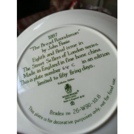 Wedgwood John Finnie Plate The Bread Roundsman 1987