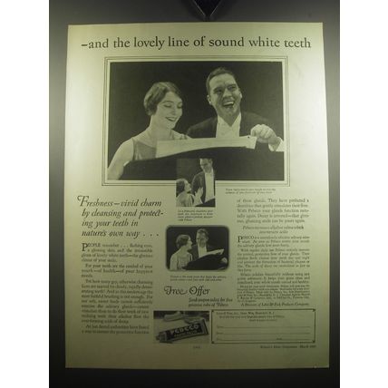 1926 Pebeco Tooth Paste Ad - and the lovely line of sound white teeth