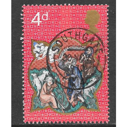 GB CHRISTMAS 1970 4d cds USED SOUTHGATE N14 POSTMARK SG838