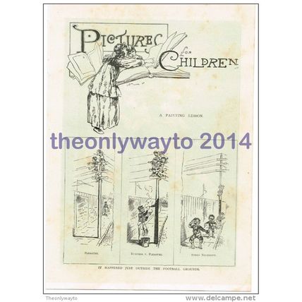 Outside the Football Ground, Comedy Cartoon, Book Illustration, c1895