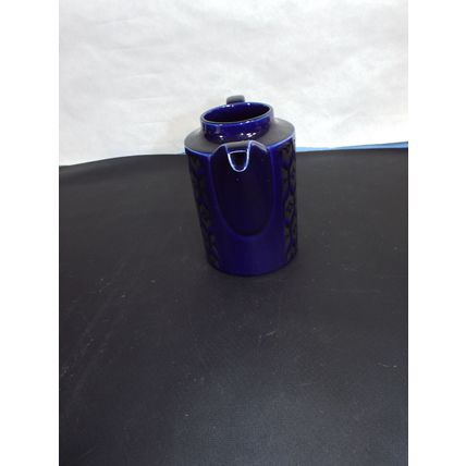 Vintage Hornsea Midnight Cobalt Blue Tea Coffee Pot With Spout Made In England