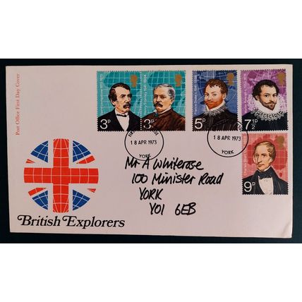 GB 1973 British Explorers FDC York pm