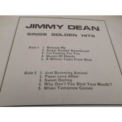 JIMMY DEAN - SINGS GOLDEN HITS - 1967 - 12" Vinyl LP - Allegro ALL 849