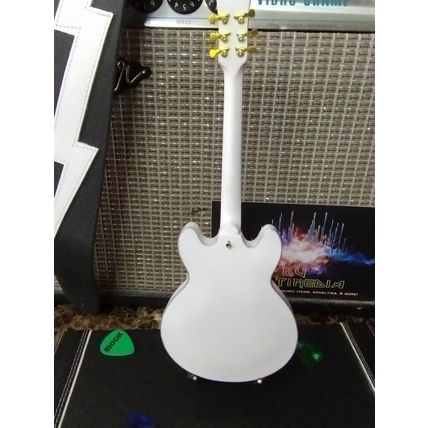 GIBSON ALEX LIFESON Sig. ES-355 Alpine White 1:4 Scale Replica Guitar~Axe Heaven