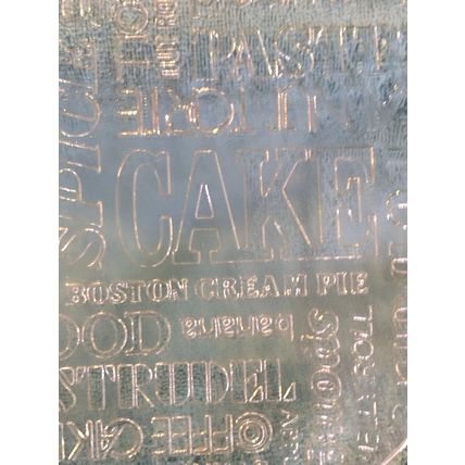 Vintage Crystal Clear Cake Platter Pastry Platter Dessert Embossed Text Plate