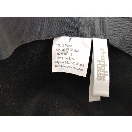 Charlotte Russe Black Felt/Wool Hat - Fedora Style - One Size/Small - FAST SHIP!