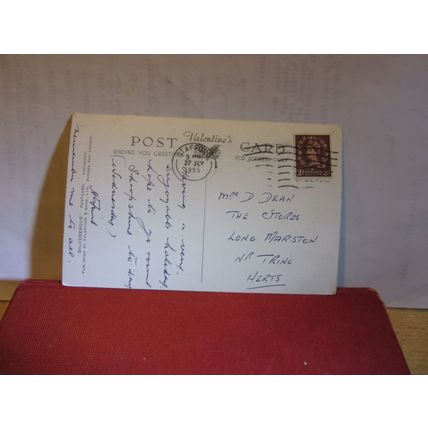 THE BAY, CRICCIETH, WALES used postcard by Valentine 1955 pm =