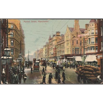 Market Street, Manchester, Lancashire, c.1905-10 - Empire Series Postcard