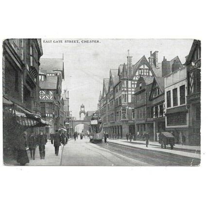 East Gate Street, Chester, Cheshire, Postcard.