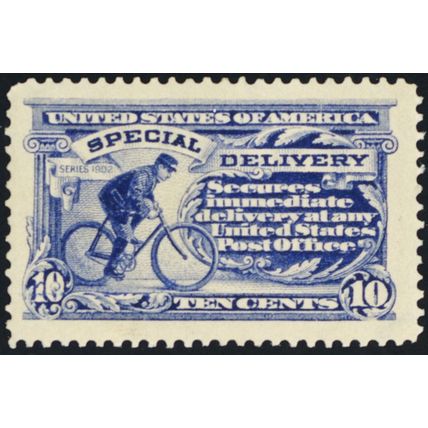 E8, Mint XF LH 10¢ - JUMBO - Special Delivery Stamp - Stuart Katz