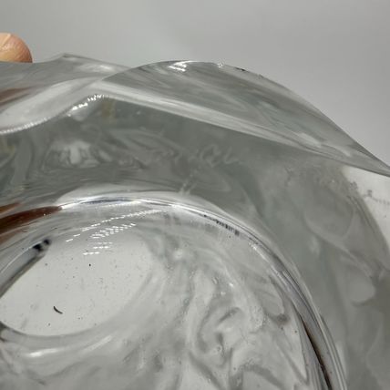 Rare R.Lalique Crystal France Art Deco Harvest Wheat Frosted Embossed Vase 9.4”H