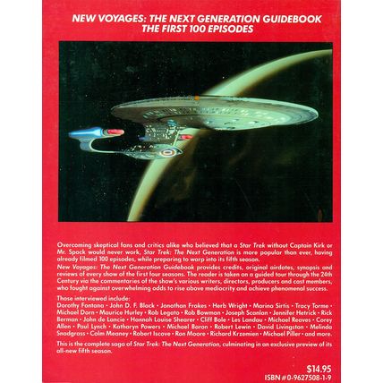 NEW VOYAGES: THE NEXT GENERATION GUIDEBOOK 1991 STAR TREK 1st Ed softcover