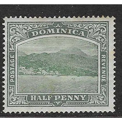 DOMINICA 1921-2 WMK MULTI-SCRIPT CA SIDEWAYS 1/2d MINT SG62