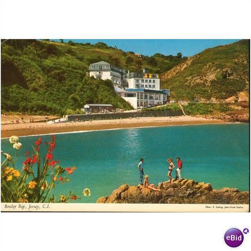 Vintage John Hinde postcard 1971 - Bouley Bay, Jersey, C.I. - 2J27