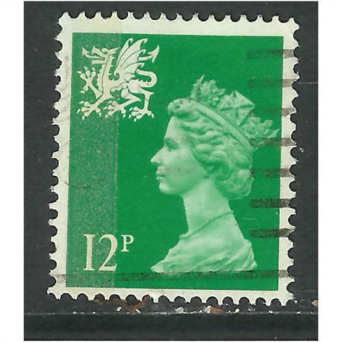 Wales GB 1986 12p Yellow green Machin SG W36 ( F235 )