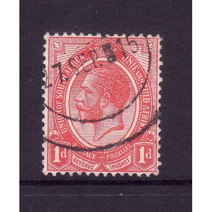 SOUTH AFRICA 1913 SG 4 1d ROSE RED FINE USED#2