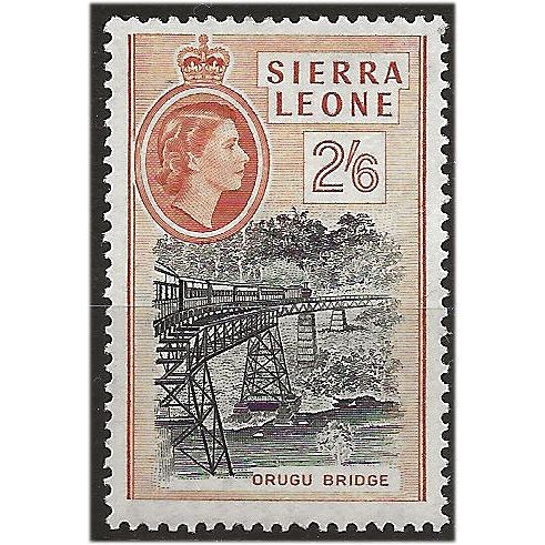 Sierra Leone 1956 SG219 2/6d Black & Chestnut Mounted Mint .. .