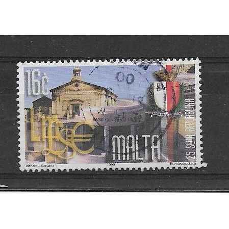 Malta.SG1158 16c Church and Central Bank of Malta building.Fine Used.Feb20