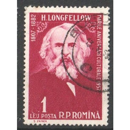 ROMANIA 1958 - Henry Longfellow - Poet - Poetry - Writer - Arts - CTO