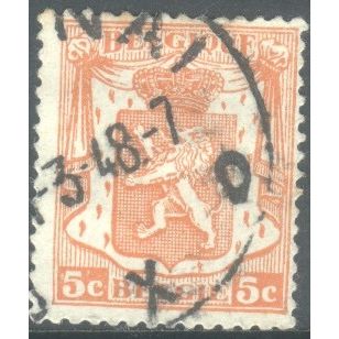 Belgium 1936 - SG728 - 5c orange - State Arms - used
